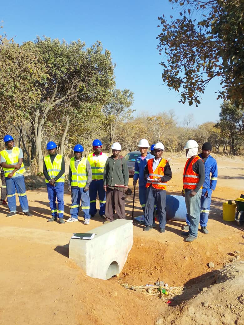 MBACHI construction engineering team on site in PPE